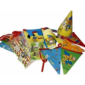 Bamse Birthday Party Decorations Set - Cups Hats Straws Invitations Banner